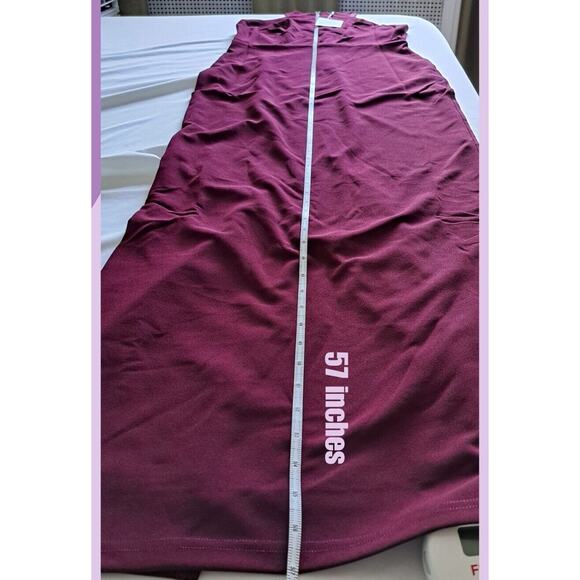 BUPT Womens Halter Neck Sleeveless Evening Cocktail Dress Wine Red size Medium‎ - Picture 2 of 13